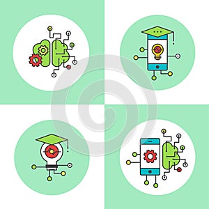 Smart Mobile Application Settings Icon Set