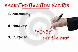 Smart Motivation Factor of Business Concept