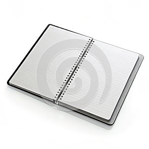 Smart notebook with erasable pages on white background