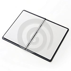 Smart notebook with erasable pages on white background