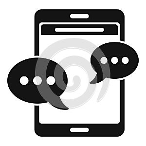 Smart online help icon simple vector. Support chat