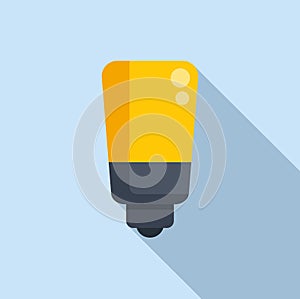Smart online light icon flat vector. Radiant fixture