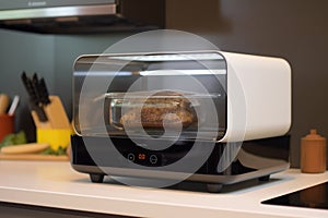 smart oven that monitors and adjusts cooking temperature based on food type and desired doneness