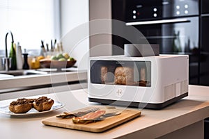 smart oven that monitors and adjusts cooking temperature based on food type and desired doneness