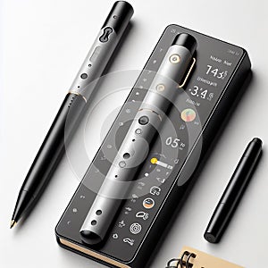 Smart pen with a flat design and digital writing capabilities, photo