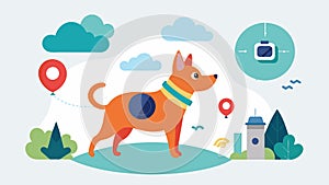 A smart pet tracker that uses GPS technology to locate lost pets and alert owners if they leave designated safe zones photo