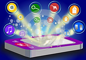 Smart phone application concept illustration