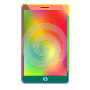 Smart phone Bright new Technology and colorful Inf