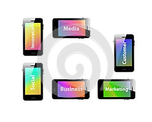 Smart phone business information media cover