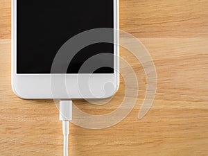 Smart phone charging with USB cable