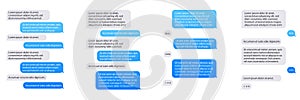 Smart-phone chatting sms app template bubbles collection