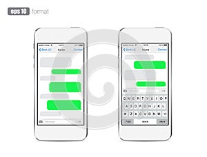 Smart Phone chatting sms template bubbles