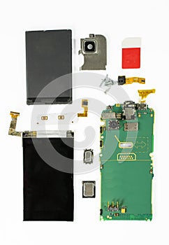 Smart phone dismantled