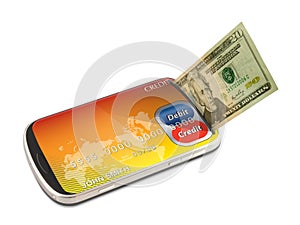 Smart phone electronic credit and debit card payment