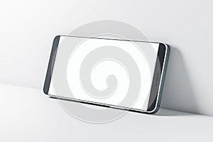 Smart phone with empty touch screen with space for text