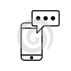 Smart phone icon vector on trendy design