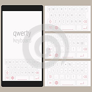 Smart phone interface - qwerty keyboard