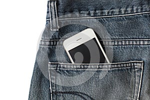 Smart phone in jean