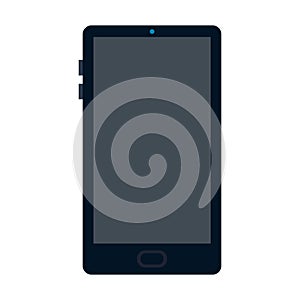 Smart phone with a large screen vector flat isolated