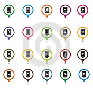 Smart phone map pointers