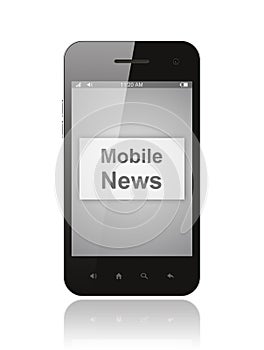 Smart phone with mobile news button