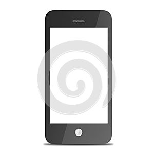 Smart phone, mobile phone. Electronic device isolated on white background.