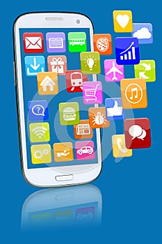 Smart phone or mobile telephone with programs application apps a