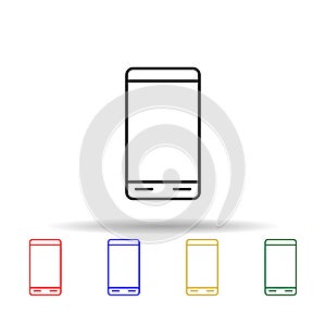 smart phone multi color style icon. Simple thin line, outline vector of web icons for ui and ux, website or mobile application