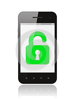 Smart phone with open lock