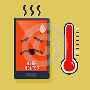 Smart Phone Over Heated Icon