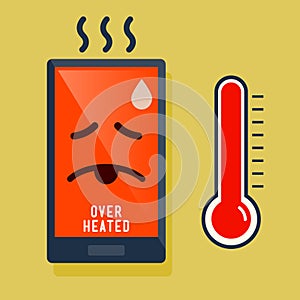 Smart Phone Over Heated Icon photo