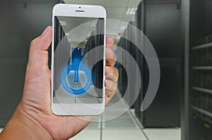 Smart phone remote command to data center