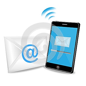 Smart phone sending email