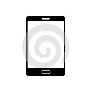 Smart phone symbol flat black line icon, Vector Illustration