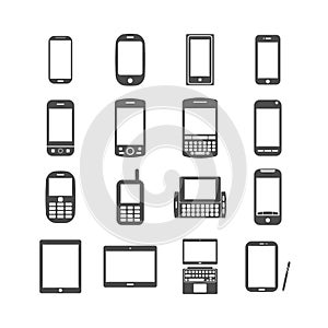 Smart phone and tablet icon set, vector eps10