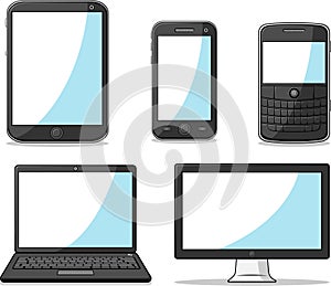 Smart Phone, Tablet, Laptop and Computer