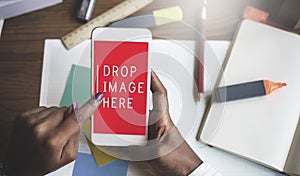 Smart Phone Using Smartphone Technology Concept