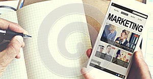 Smart Phone Using Smartphone Technology Concept