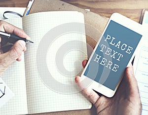 Smart Phone Using Smartphone Technology Concept