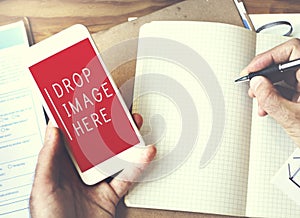 Smart Phone Using Smartphone Technology Concept