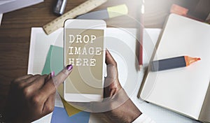 Smart Phone Using Smartphone Technology Concept