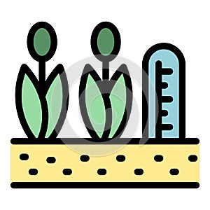 Smart plant control icon vector flat