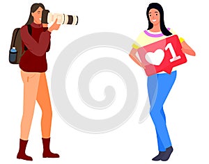 Smart Professional Female Photographer Enjoy Taking Pictures