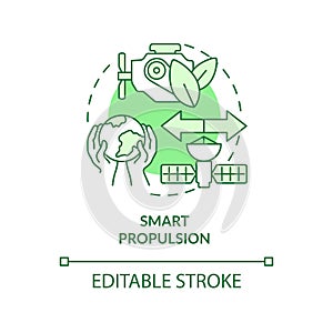 Smart propulsion green concept icon