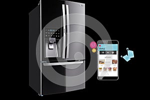 smart refrigerator with built-in wifi and bluetooth capabilities