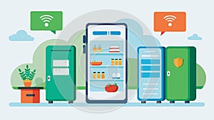 Smart refrigerators communicating with grocery lists on mobile devices making automatic grocery deliveries based on photo