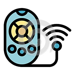 Smart remote control icon vector flat