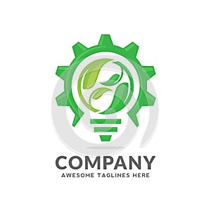Smart renewable energy idea logo photo