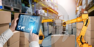 Smart robot arm systems for innovative warehouse and factory digital technology