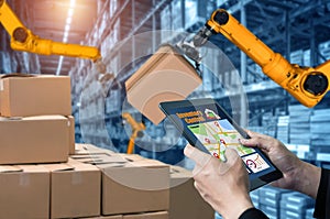 Smart robot arm systems for innovative warehouse and factory digital technology